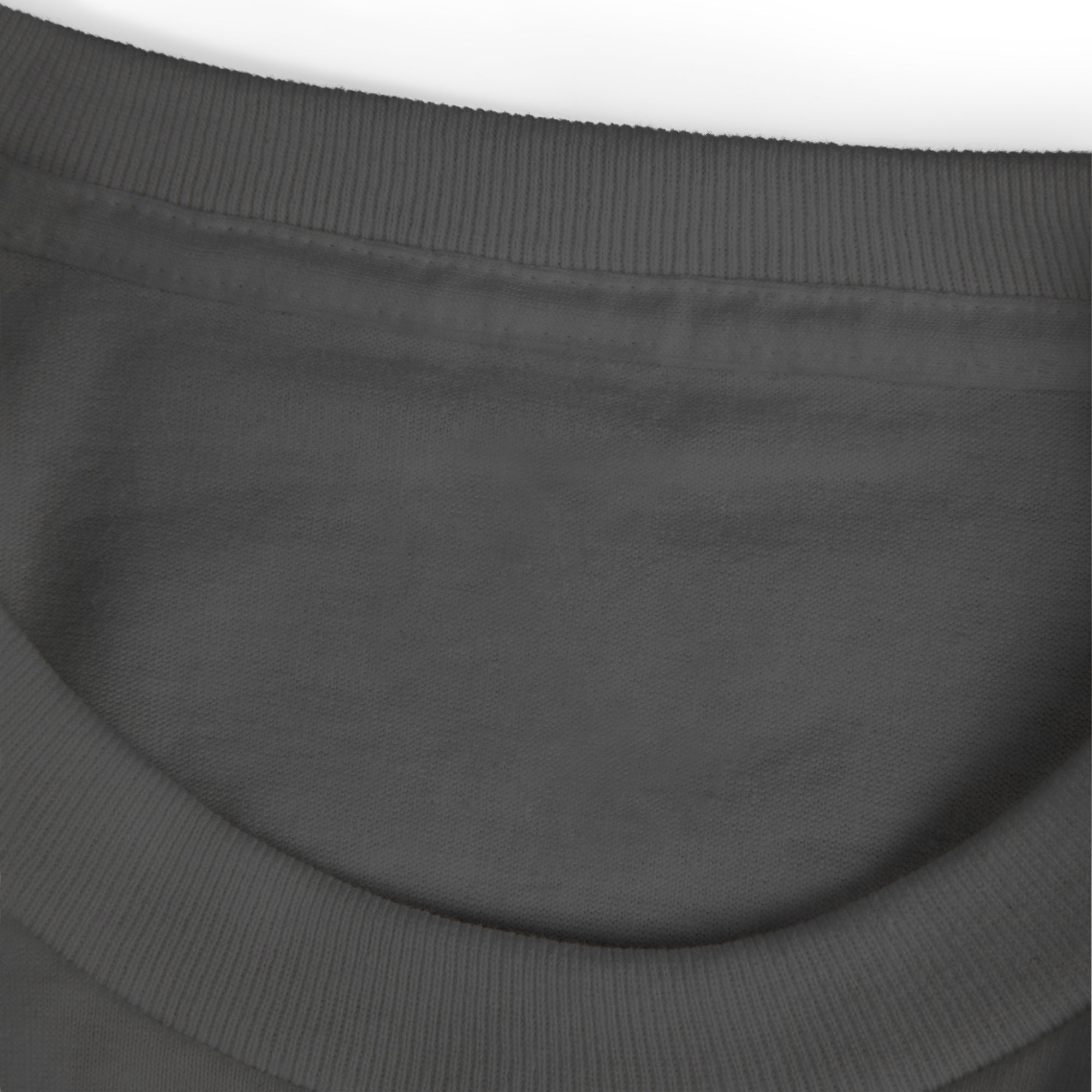 Close-up of a dark gray fabric with a white background