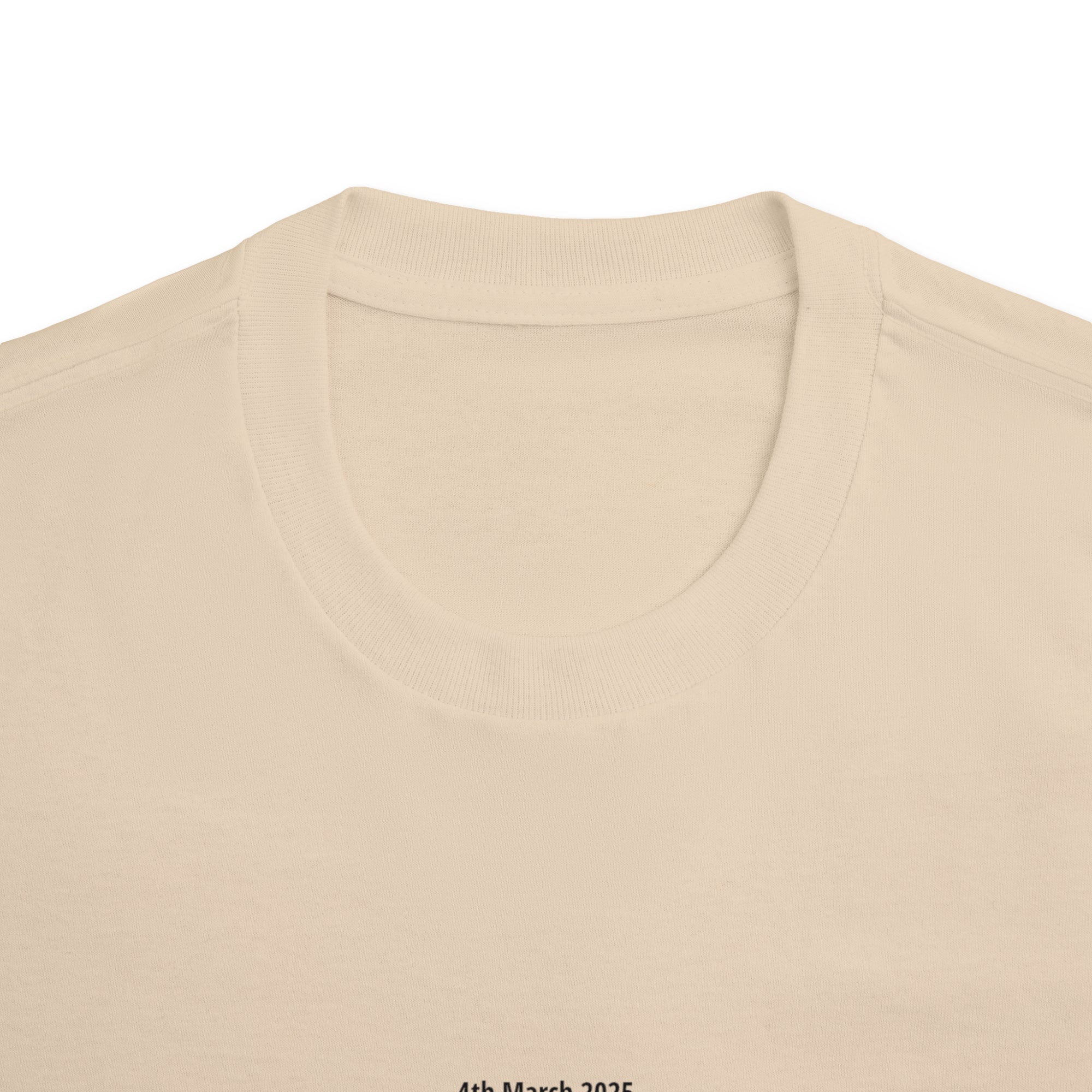 Beige V-neck shirt on a white background