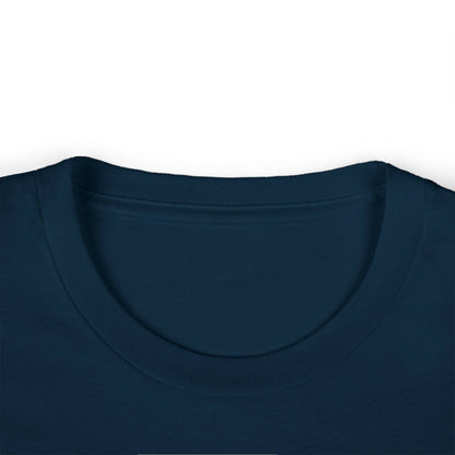 Close-up of a navy blue shirt collar on a white background